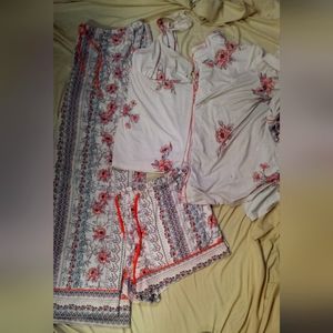 La Vie En Rose 4 piece silk pyjama set XL